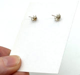 Large Spun Disk Earrings in Green, Orange, and Pink Glass