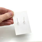 Small Short Circle Earrings in Teal, Orange, and Chartreuse  Glass and Sterling Silver