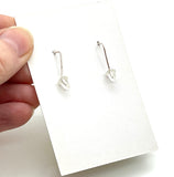 Large Long Spun Disk Earrings Yellow and Green Glass