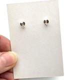 Long Stem Dangle Hollow Ball Earrings in Turquoise and Aqua Glass and Sterling Silver