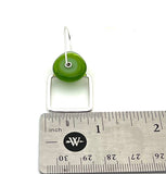 Modern Glass and Silver Square Latch Earrings (Choice of Colors)